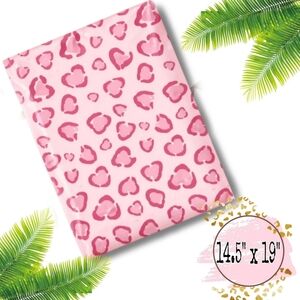 25 pk 14.5" x 19" Love Leopard #SmileMail Designer Poly Mailers  Pink Print
